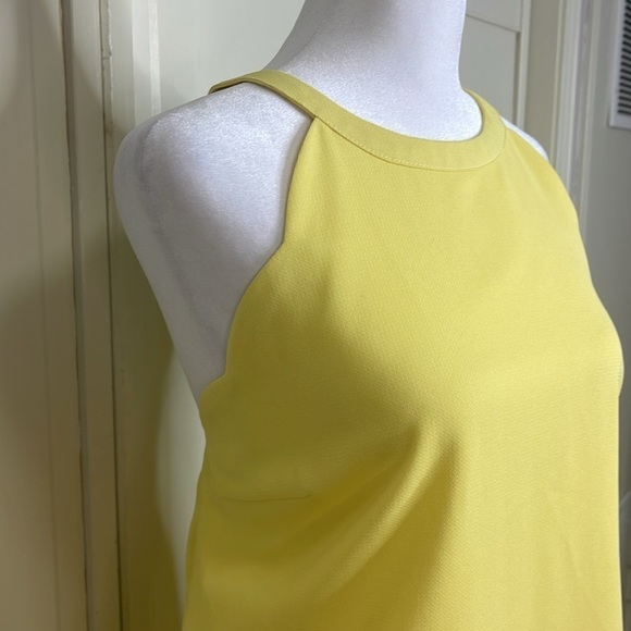 ESLEY Women’s Yellow Scalloped Shift Dress Size L - Picture 4 of 8